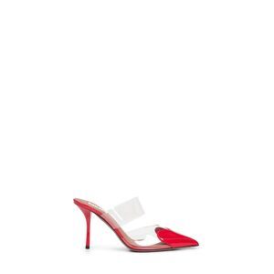 Alaïa Women Red Pvc And Patent Leather Le Cœur Mules